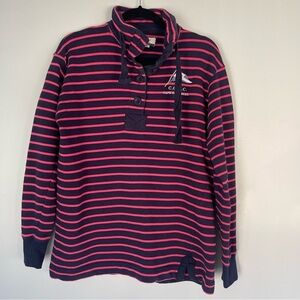 Cuffy’s of Cape Cod Pullover Nautical Striped Sweatshirt Long sleeve Sweater